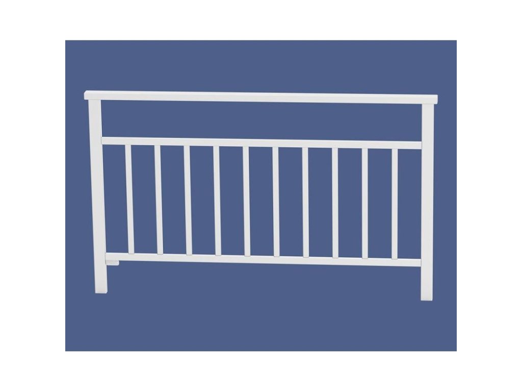 Zábradlí Benátky, délka 1500 mm, svislé příčky, barva bílá RAL9010 206828.9010