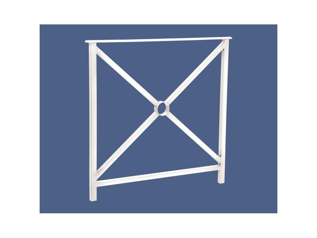 Zábradlí Héritage, délka 800 mm, bez madel, jednoduchý kříž, barva bílá RAL9010 206130.9010