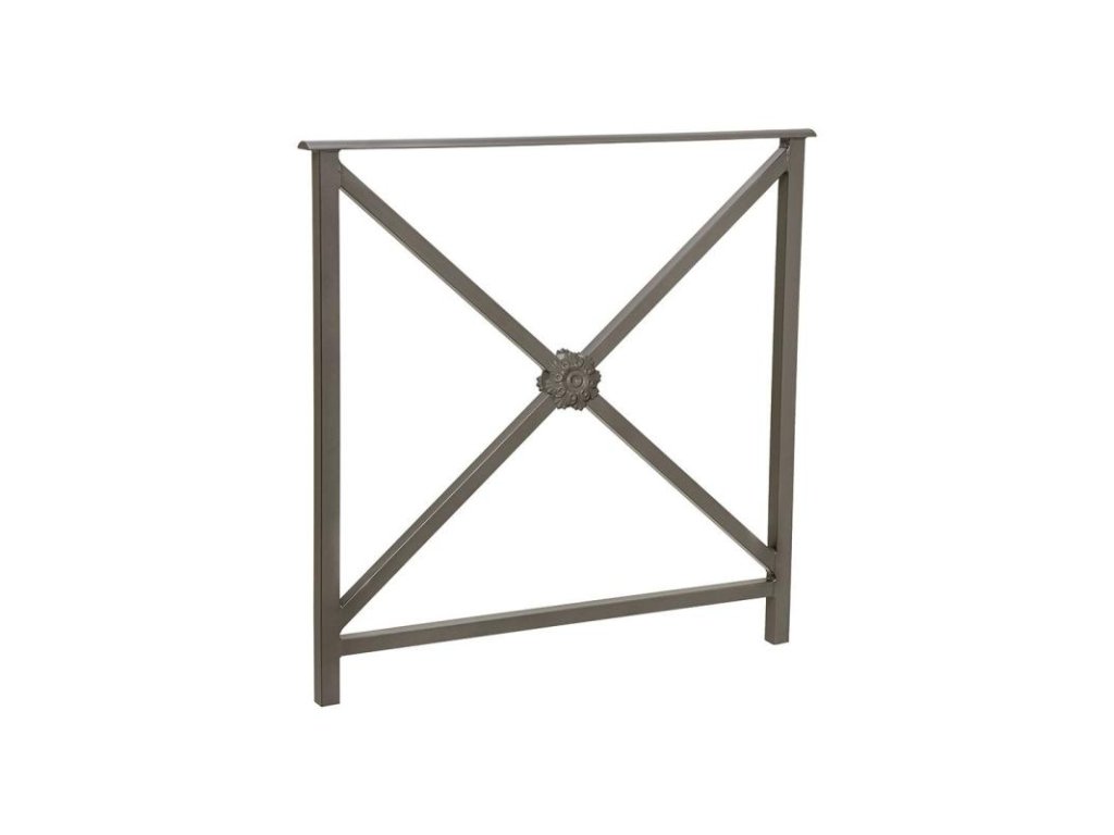 Zábradlí Héritage, délka 800 mm, bez madel, jednoduchý kříž s růžicí, barva šedá Procity 206132.GPRO