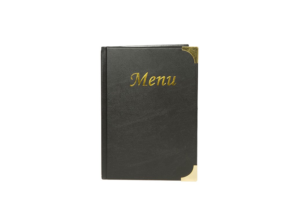 jídelní lístek Basic černý, A5, Nápis "MENU" MC-BRA5-BL