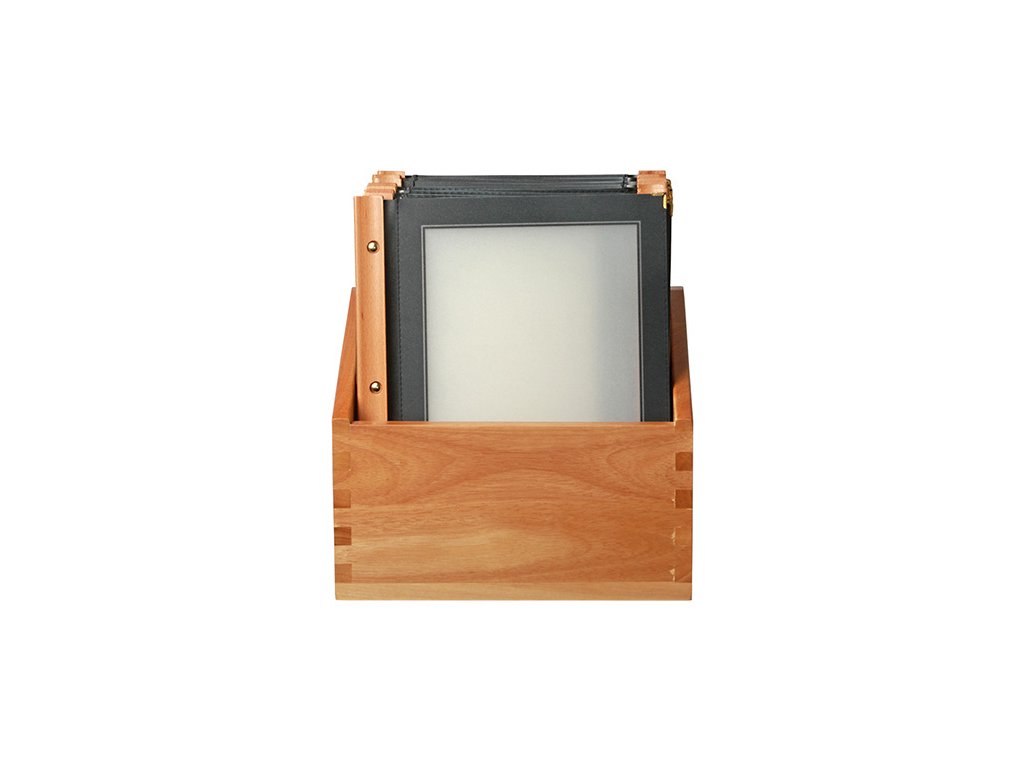 Jídelní lístek Wood A4, sada box 20ks (Barva slonová kost, Formát A4)