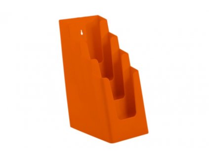 Barevný stolní stojánek na letáky 4xDL oranžový