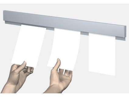 Bonovací lišta Info Rail, stříbrná - 50 cm