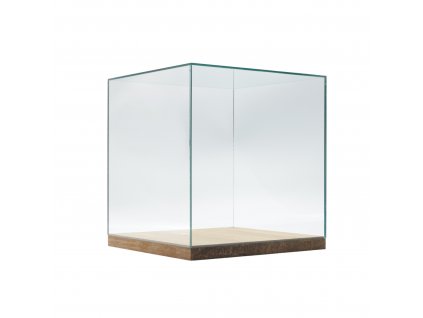 Prezentační vitrína - box s bambusovým podstavcem, 150 x 150 x 150 mm KB150