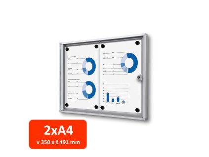 Vitrína XS interiérová 2xA4