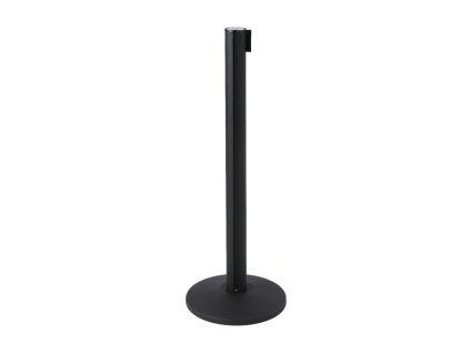 Bariérový sloupek s černým flexi pásem 2,7m , černý BBBLACK