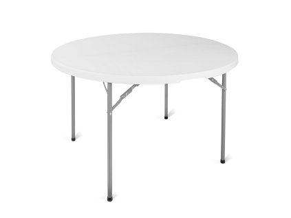 Skládací eventový stůl kulatý Ø 122 cm - bílý 5907451664964