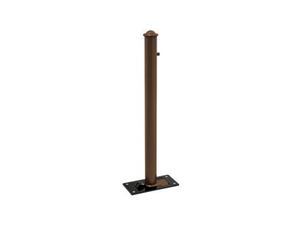 Sklopný sloupek Solibloc Ø 76 mm, barva hnědá RAL8017, hlavice Agora 206675.8017