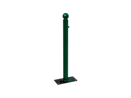 Sklopný sloupek Solibloc Ø 76 mm, barva zelená RAL6005, hlavice Boule 206676.6005