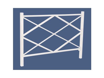 Zábradlí Losange délka 1500 mm, barva bílá RAL9010 206203.9010