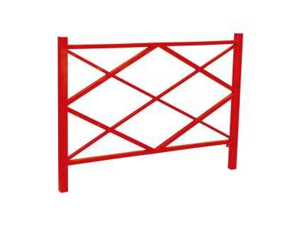 Zábradlí Losange délka 1500 mm, barva červená RAL3020 206203.3020