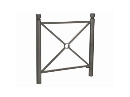 Zábradlí Province délka 1072 mm, hlavice City, jednoduchý kříž, barva šedá Procity 206061.GPRO