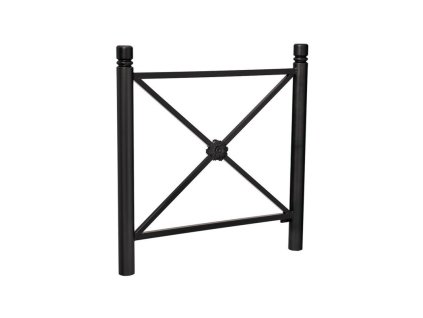 Zábradlí Province délka 1072 mm, hlavice City, jednoduchý kříž s růžicí, barva černá RAL9005 206067.9005