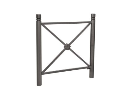 Zábradlí Province délka 1072 mm, hlavice City, jednoduchý kříž s růžicí, barva šedá Procity 206067.GPRO