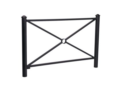 Zábradlí Province délka 1572 mm, hlavice Agora, jednoduchý kříž, barva černá RAL9005 206157.9005