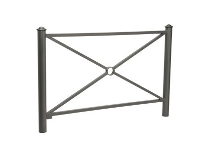 Zábradlí Province délka 1572 mm, hlavice Agora, jednoduchý kříž, barva šedá Procity 206157.GPRO