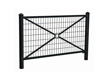 Zábradlí Province délka 1572 mm, hlavice Agora, mřížka, barva černá RAL9005 206159.9005