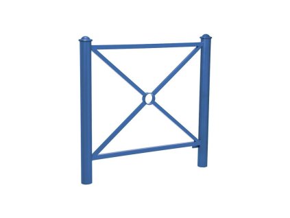 Zábradlí Province délka 1072 mm, hlavice Agora, jednoduchý kříž, barva modrá RAL5010 206057.5010