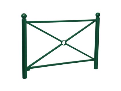 Zábradlí Province délka 1572 mm, hlavice Boule, jednoduchý kříž, barva zelená RAL6005 206166.6005