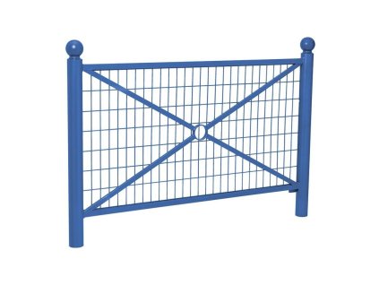 Zábradlí Province délka 1572 mm, hlavice Boule, mřížka, barva modrá RAL5010 206170.5010