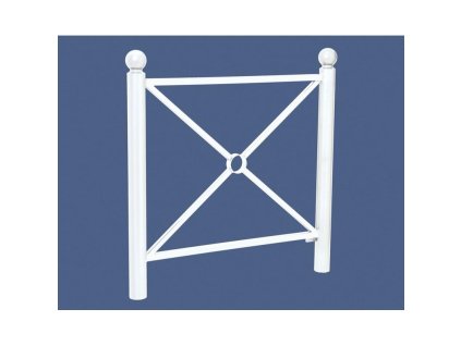 Zábradlí Province délka 1072 mm, hlavice Boule, jednoduchý kříž, barva bílá RAL9010 206066.9010