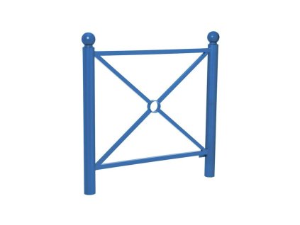 Zábradlí Province délka 1072 mm, hlavice Boule, jednoduchý kříž, barva modrá RAL5010 206066.5010