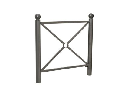 Zábradlí Province délka 1072 mm, hlavice Boule, jednoduchý kříž, barva šedá Procity 206066.GPRO