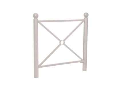 Zábradlí Province délka 1072 mm, hlavice Boule, jednoduchý kříž, barva šedá RAL7044 206066.7044