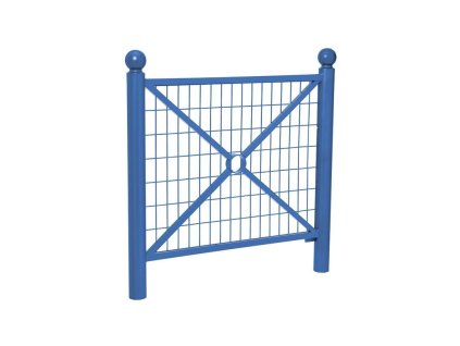 Zábradlí Province délka 1072 mm, hlavice Boule, mřížka, barva modrá RAL5010 206070.5010