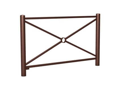 Zábradlí Carrefour délka 1572 mm, jednoduchý kříž, barva hnědá RAL8017 206081.8017
