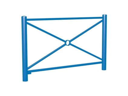 Zábradlí Carrefour délka 1572 mm, jednoduchý kříž, barva modrá RAL5010 206081.5010