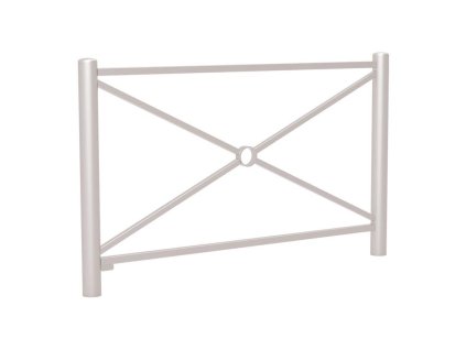 Zábradlí Carrefour délka 1572 mm, jednoduchý kříž, barva šedá RAL7044 206081.7044