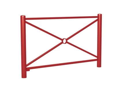 Zábradlí Carrefour délka 1572 mm, jednoduchý kříž, barva vínová RAL3004 206081.3004