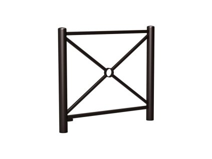 Zábradlí Carrefour délka 1072 mm, jednoduchý kříž, barva černá RAL9005 206080.9005