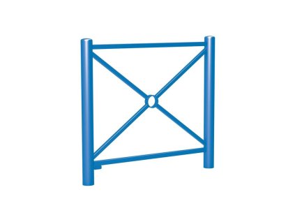 Zábradlí Carrefour délka 1072 mm, jednoduchý kříž, barva modrá RAL5010 206080.5010