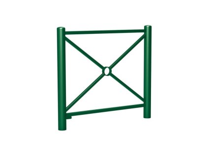 Zábradlí Carrefour délka 1072 mm, jednoduchý kříž, barva zelená RAL6005 206080.6005
