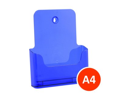 Stolní stojánek na letáky A4, tónovaný fialový