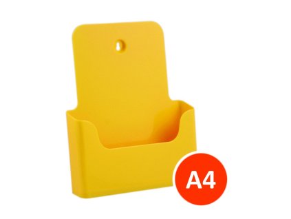 Stolní stojánek na letáky A4, žlutý