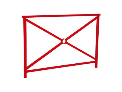 Zábradlí Lisabon s madlem, délka 1500 mm, barva červená RAL3020 206201.3020