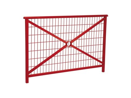 Zábradlí Lisabon s madlem, délka 1500 mm, mřížka, barva vínová RAL3004 206221.3004