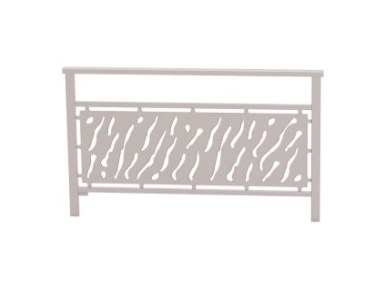Zábradlí Benátky, délka 1500 mm, vypalovaný motiv, barva šedá RAL7044 206821.7044
