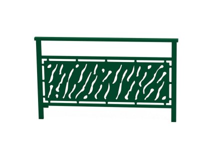 Zábradlí Benátky, délka 1500 mm, vypalovaný motiv, barva zelená RAL6005 206821.6005