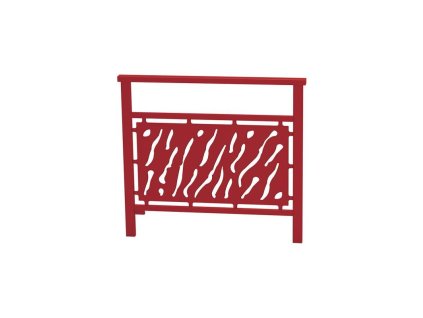 Zábradlí Benátky, délka 1000 mm, vypalovaný motiv, barva vínová RAL3004 206820.3004