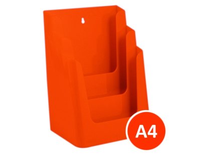 Stolní stojánek na letáky 3xA4, oranžový