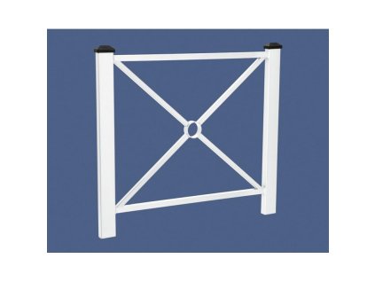 Zábradlí Pagode délka 1080 mm, barva bílá RAL9010 206210.9010