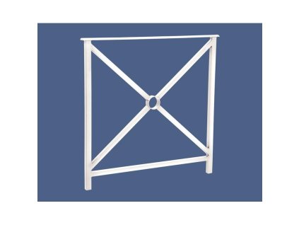 Zábradlí Héritage, délka 800 mm, bez madel, jednoduchý kříž, barva bílá RAL9010 206130.9010
