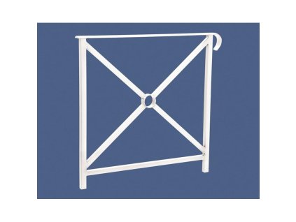 Zábradlí Héritage, délka 800 mm, jedno madlo, jednoduchý kříž, barva bílá RAL9010 206140.9010