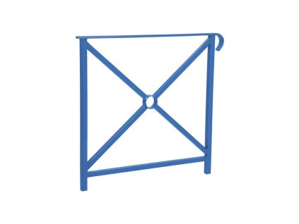 Zábradlí Héritage, délka 800 mm, jedno madlo, jednoduchý kříž, barva modrá RAL5010 206140.5010