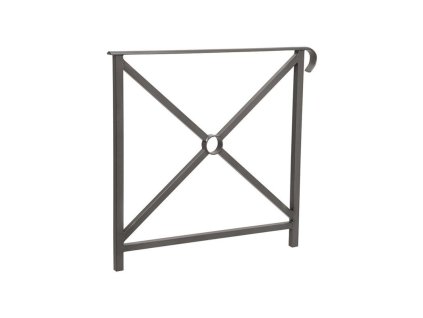 Zábradlí Héritage, délka 800 mm, jedno madlo, jednoduchý kříž, barva šedá Procity 206140.GPRO