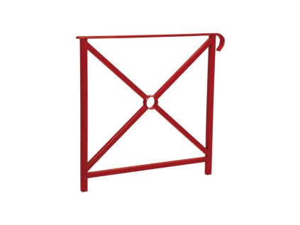Zábradlí Héritage, délka 800 mm, jedno madlo, jednoduchý kříž, barva vínová RAL3004 206140.3004